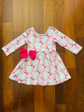 Bowtism Lady Bug Lover Dress with Matching Bow
