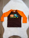 Bowtism Boys Pumpkin Tractor Shirt