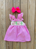 Bowtism Desert Smock Dress with Matching Bow