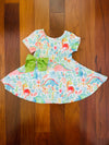 Bowtism Dino Life Dress with Matching Bow