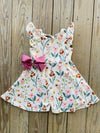 Bowtism Floral Camila Dress with Matching Bow