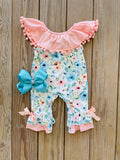 Bowtism Baby Amanda Romper with Matching Bow