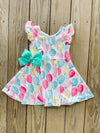 Bowtism Let's Party Twirl Dress with Matching Bow
