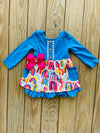 Bowtism Sweet Little Rainbow Dress with Matching Bow