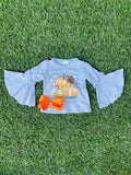 Bowtism Classic Fall Bell Shirt with Matching Bow