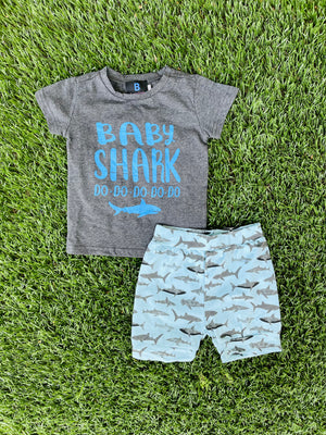 Bowtism Baby Shark Do Do Do Shorts Set