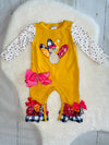 Bowtism Turkey Time Romper with Matching Bow