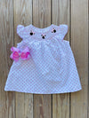 Bowtism Minnie Smock Dress with Matching Bow