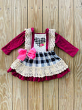Bowtism Heart Lace Dress with Matching Bow