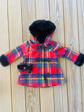 Bowtism Plaid Fur Jacket with Matching Bow