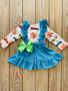 Bowtism Harvest Bella Jumper Dress with Matching Bow