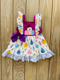 Bowtism Livia Harvest Ruffle Dress with Matching Bow