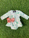 Bowtism Exclusive Eucalyptus Romper with Matching Bow