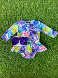 Bowtism Exclusive Hydrangea Romper with Matching Bow