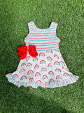 Bowtism All Rainbows Dress with Matching Bow