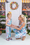 Bowtism Exclusive Mommy & Me Spring Romper with Matching Bow