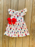 Bowtism July 4th Ice Cream Party Dress with Matching Bow