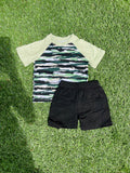 Bowtism Boys Camo Shorts Set