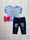 Bowtism He is Risen Capri Set with Matching Bow