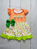 Bowtism Carrot Patch Dress with Matching Bow