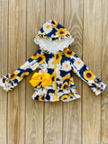 Bowtism Sunflower Field Jacket with Matching Bow